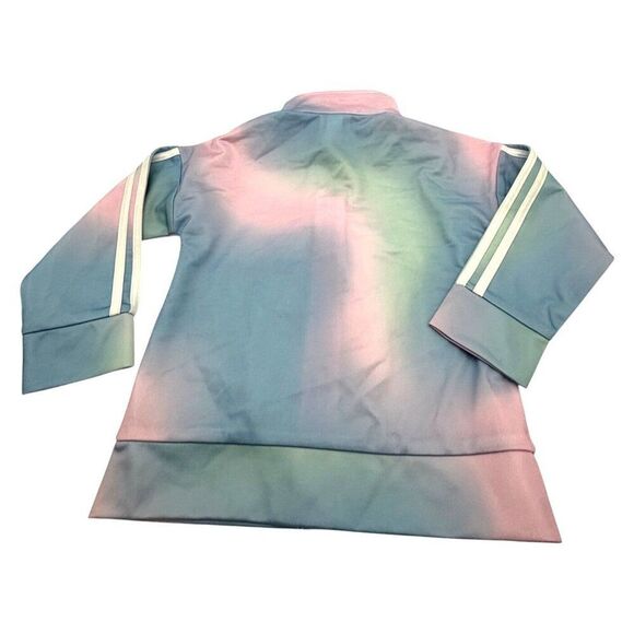 Adidas Youth Tie-Dye Track Jacket Zip-Up Medium Polyester Blend Blue & Pink 24M - Picture 5 of 6